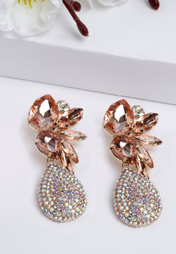 Elegant Crystals Studded Studs