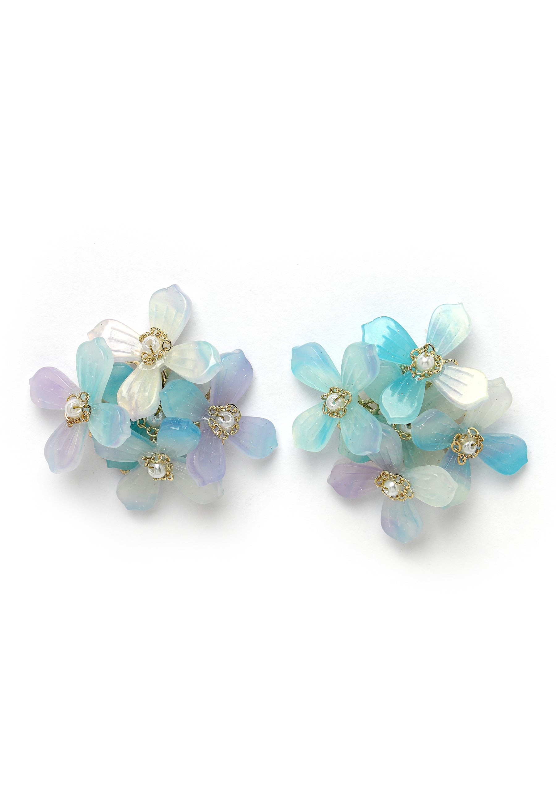 Blue Floral Earrings