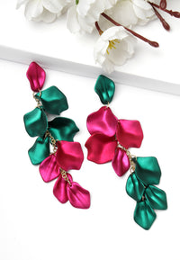 Luxury Statement Petals Shape Long Earrings