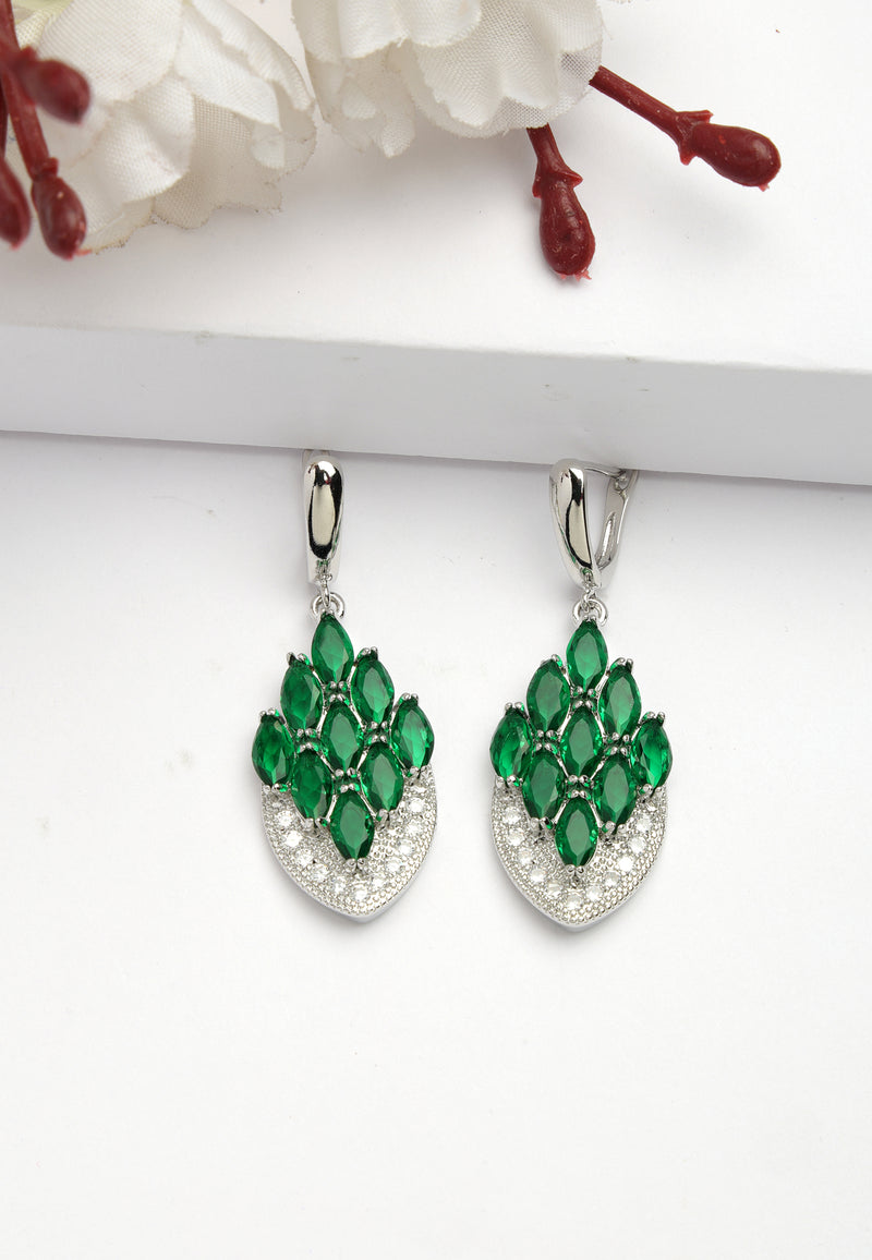 Pendientes colgantes de plumas de pavo real