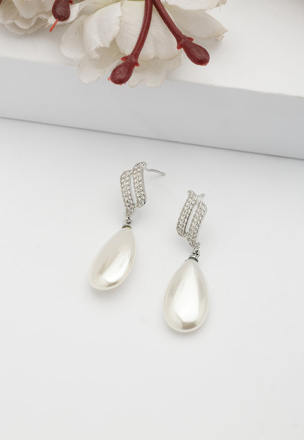 Timeless Pearl shaped Drop Earrings
