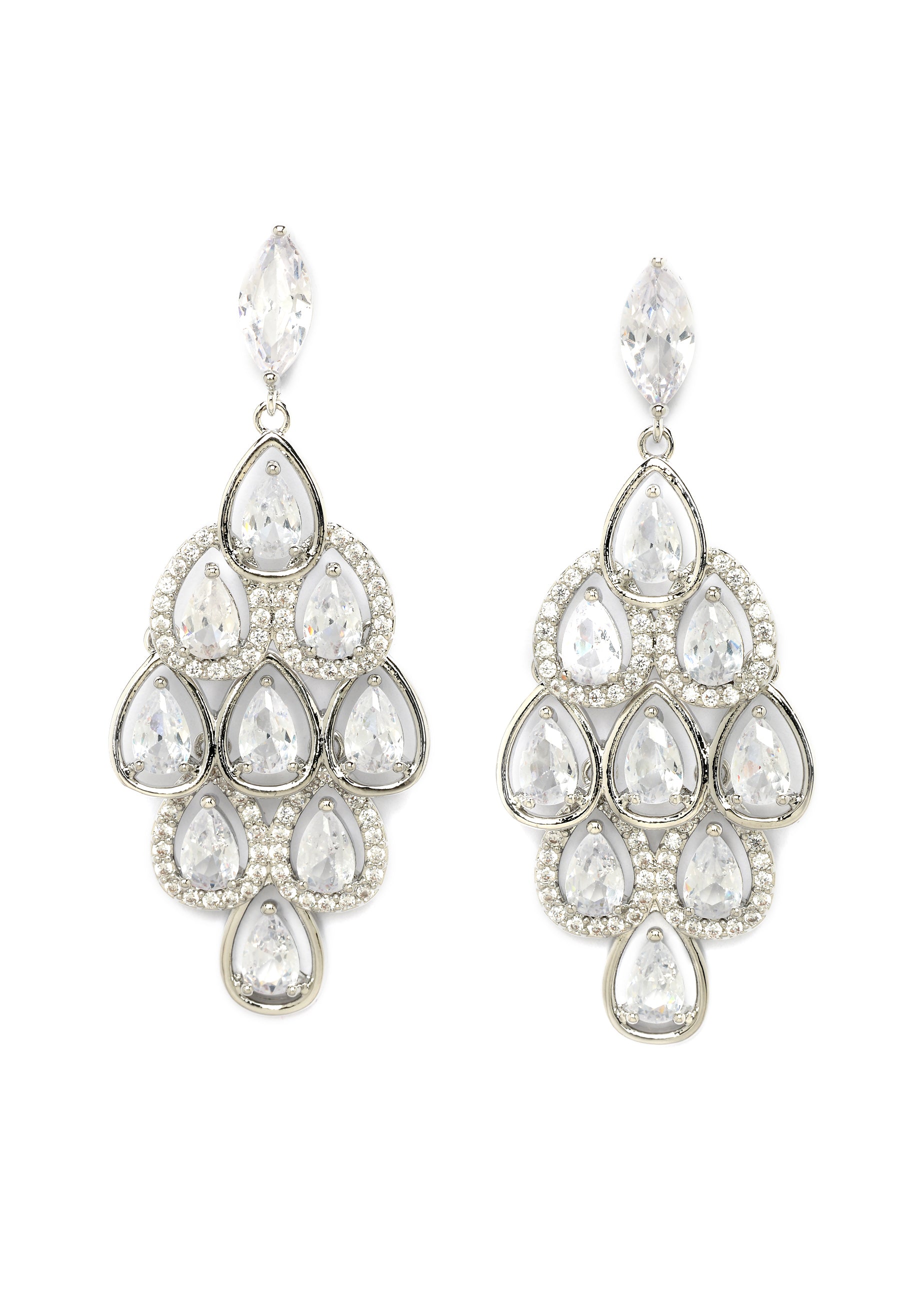 Pendientes de gota de candelabro brillante