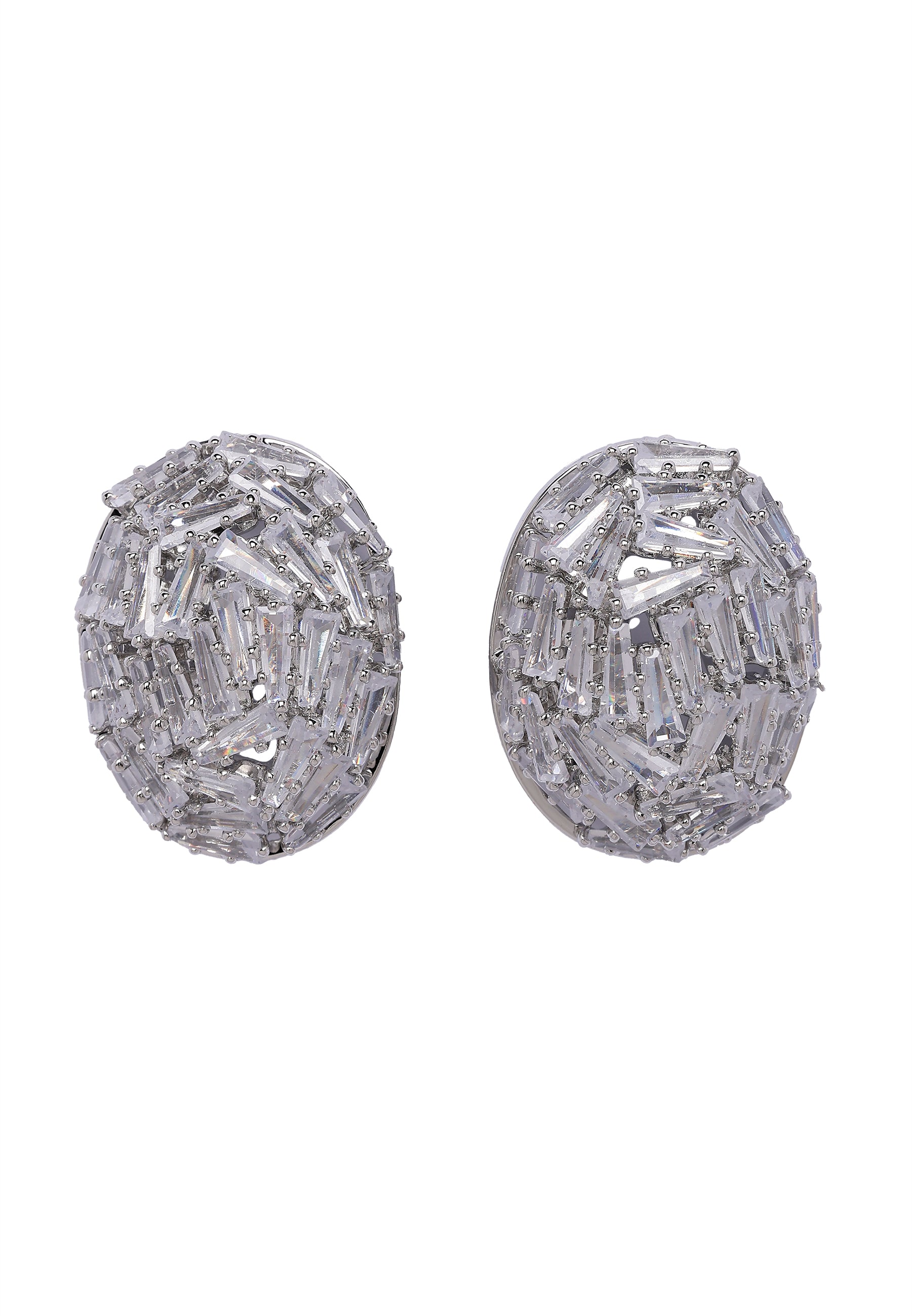 Pendientes de Stud Baguette
