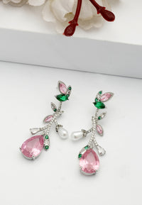 Pendientes de gota florales elegantes