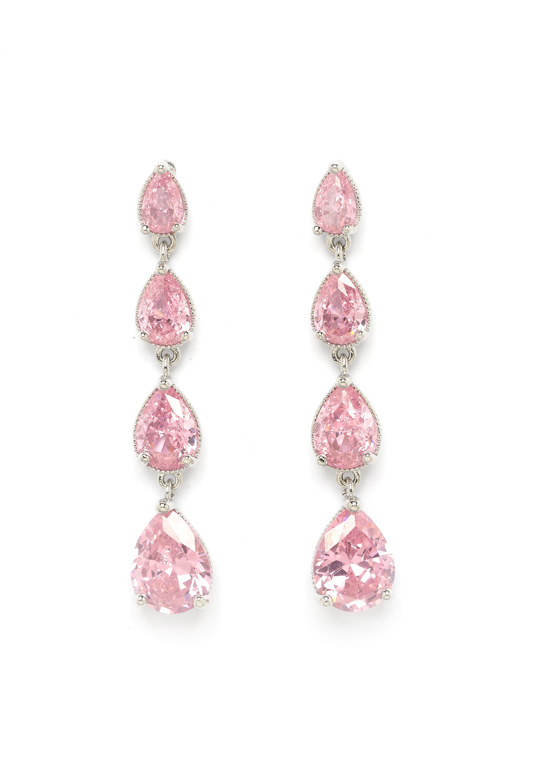 Boucles d'oreilles goutte d'eau rose