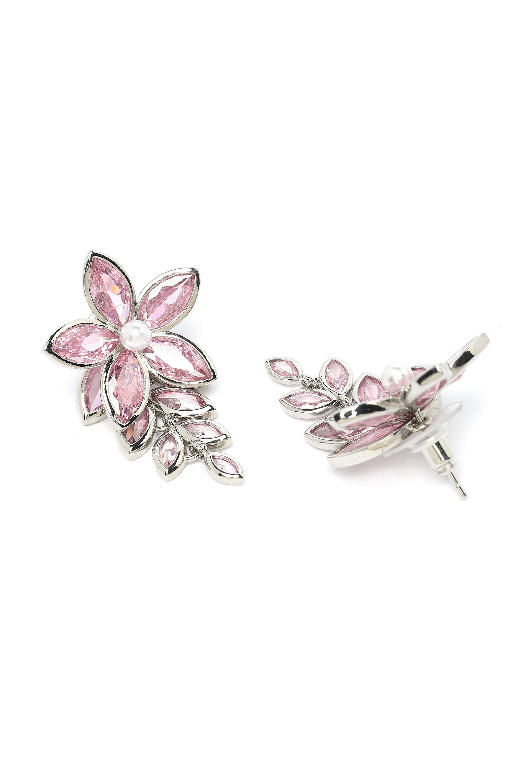 Pearlescent Floral Cascading Earrings