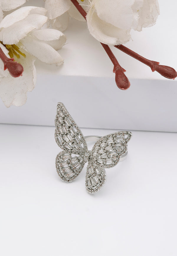 Baguette Butterfly Classy Ring