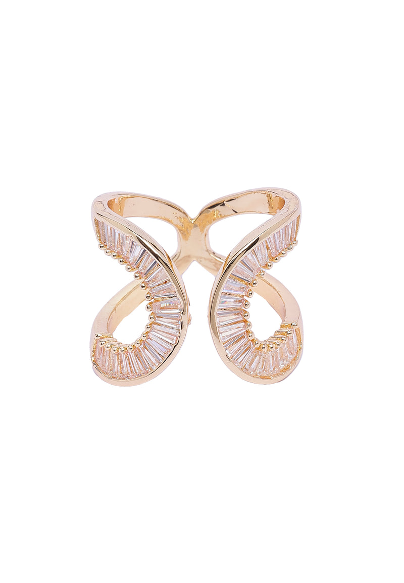 Golden Crescent Glam ring
