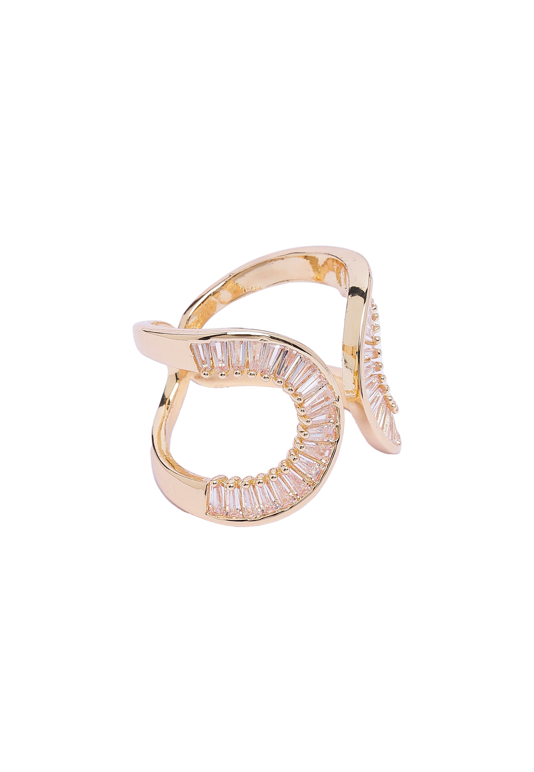 Golden Crescent Glam ring