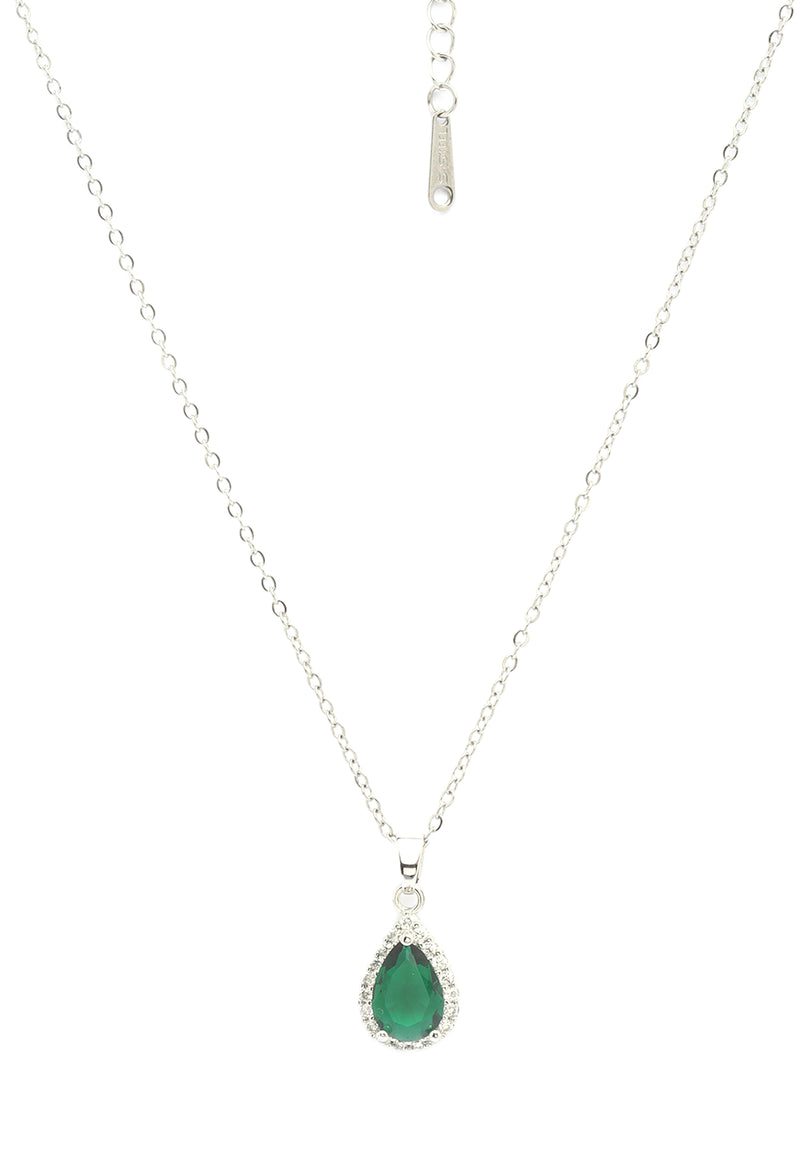 Collar de lágrima de esmeralda
