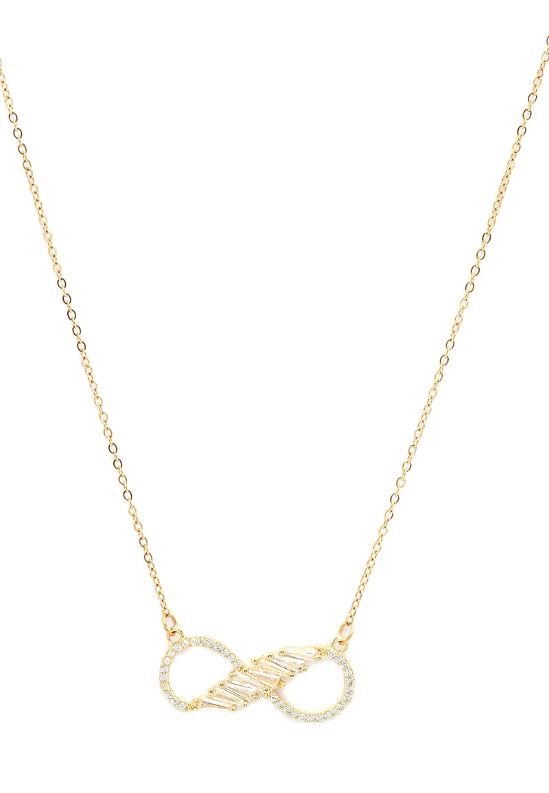 Collar de Chispa de Infinito Dorado