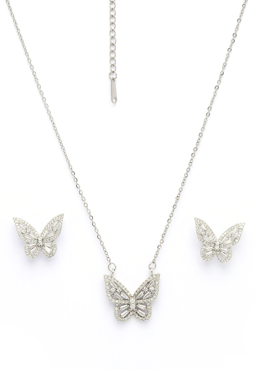 Conjunto de Pendientes y Collar de Mariposa Caprichosa