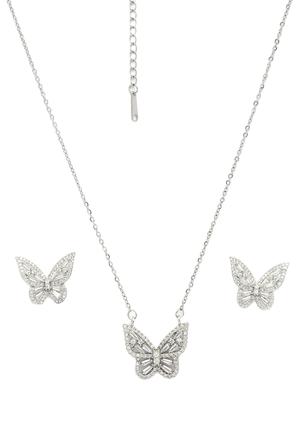 Conjunto de Pendientes y Collar de Mariposa Caprichosa