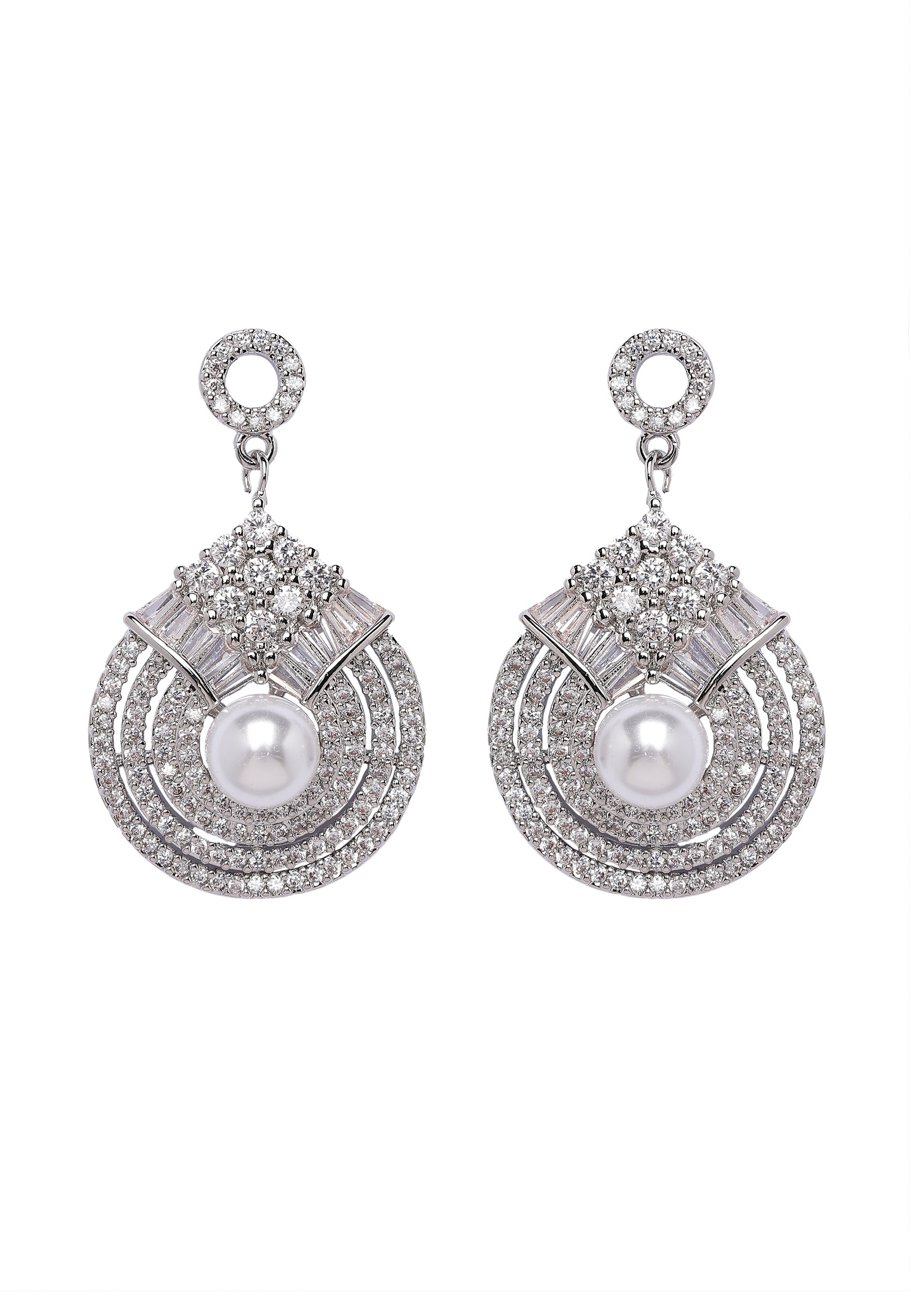 Pendientes de gota radiantes perlados