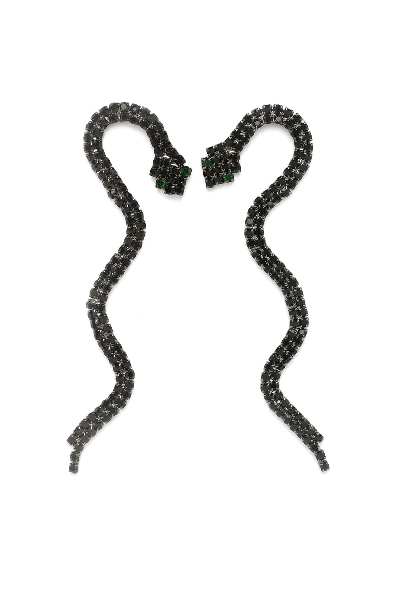 Pendientes de serpiente showstopper negros