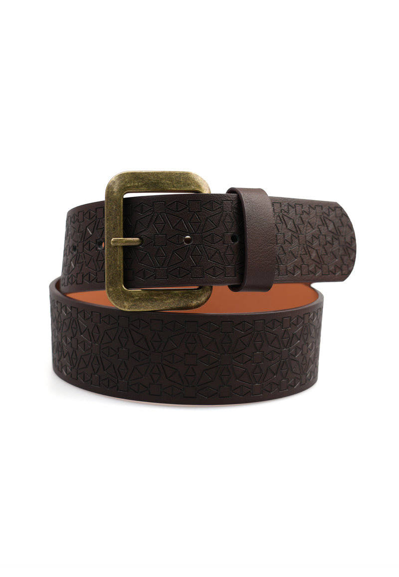 Eleganter brauner breiter Gürtel