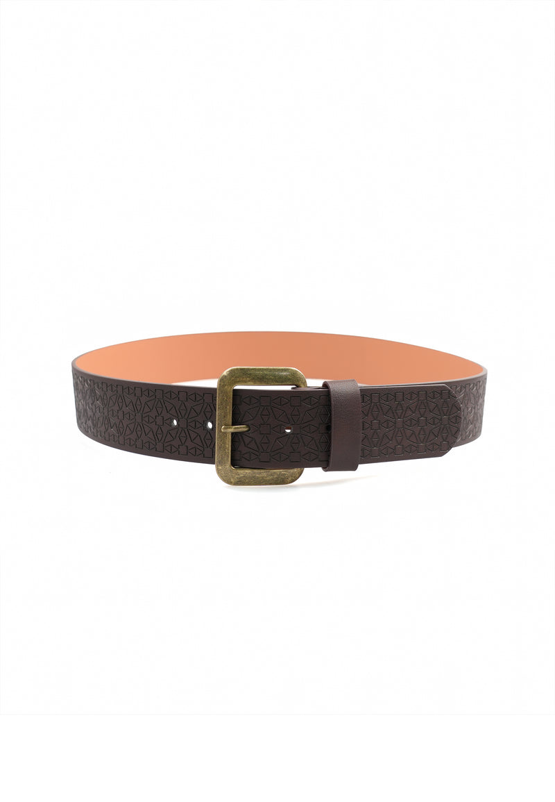 Eleganter brauner breiter Gürtel