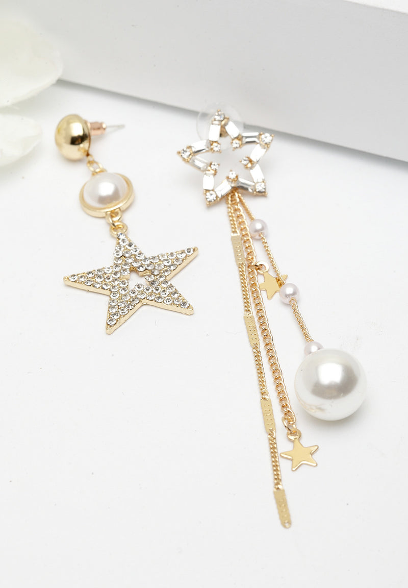 Pair Of Different Star Earrings