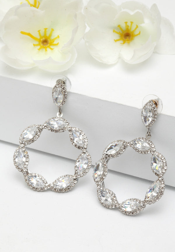 Boucles d'oreilles en cristal en peluche