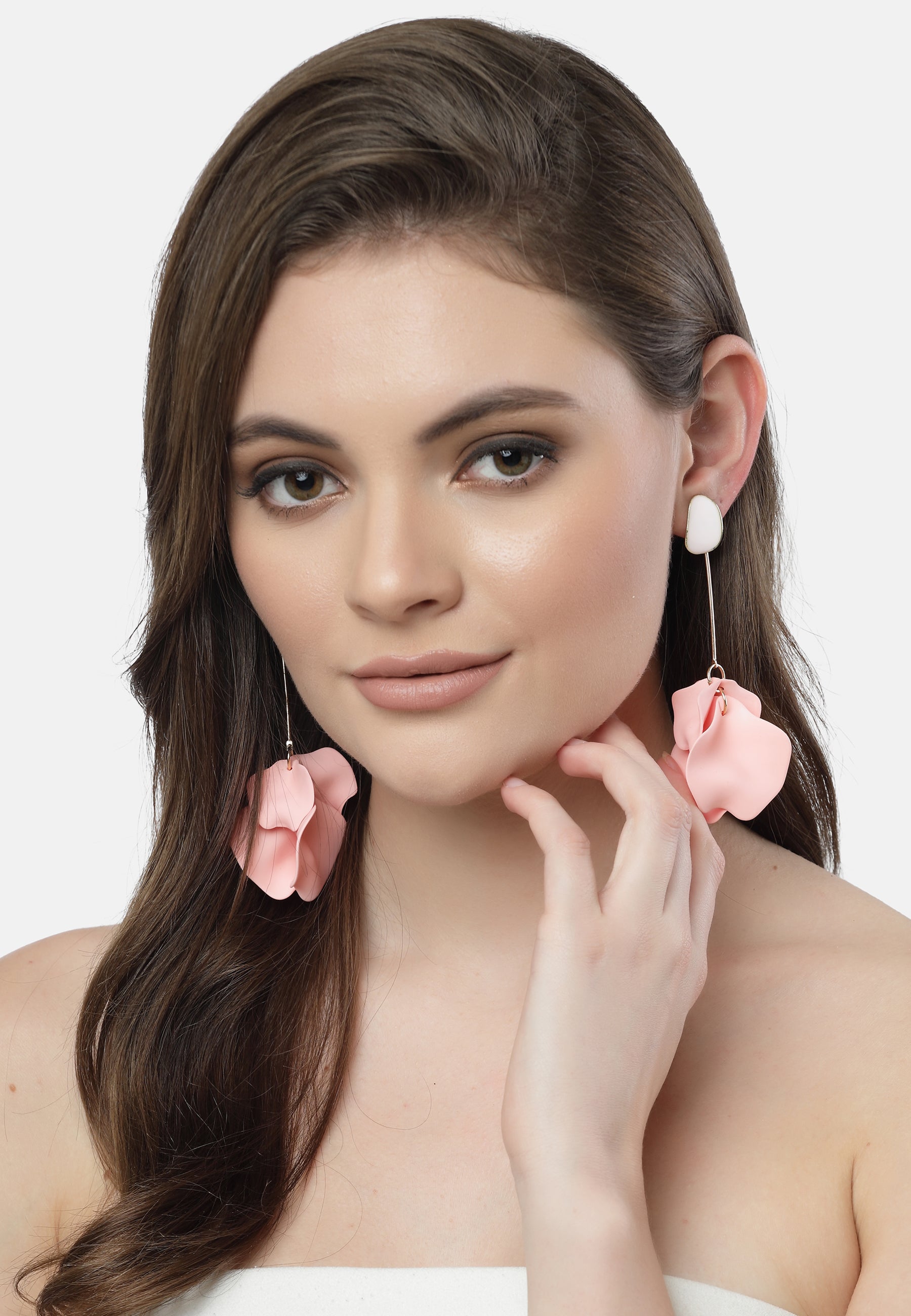 Petals Earrings in Pink