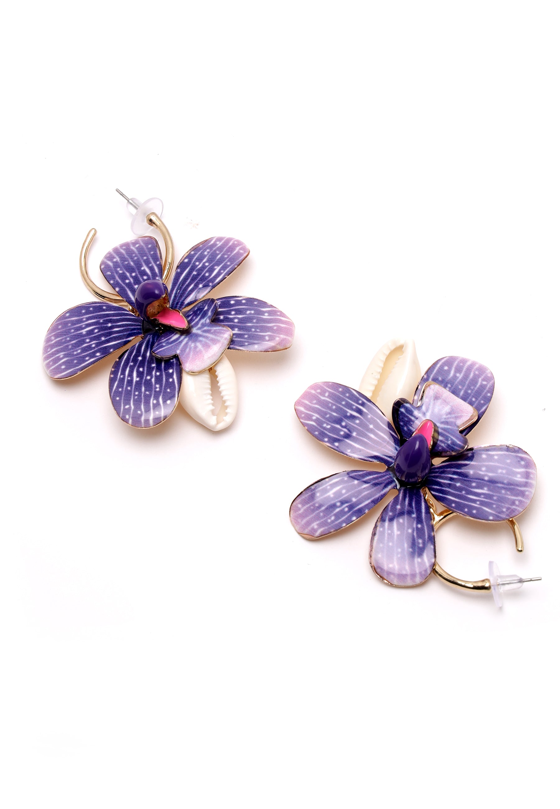 cowrie shell Floral Earrings